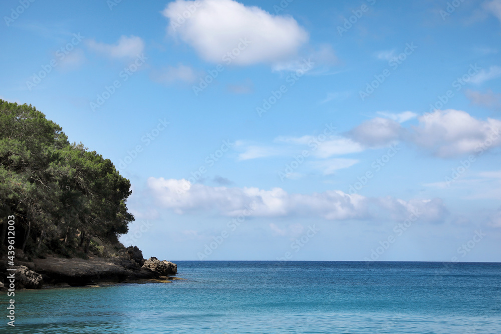 Beautiful view of sea and rocky coast on nice summer day