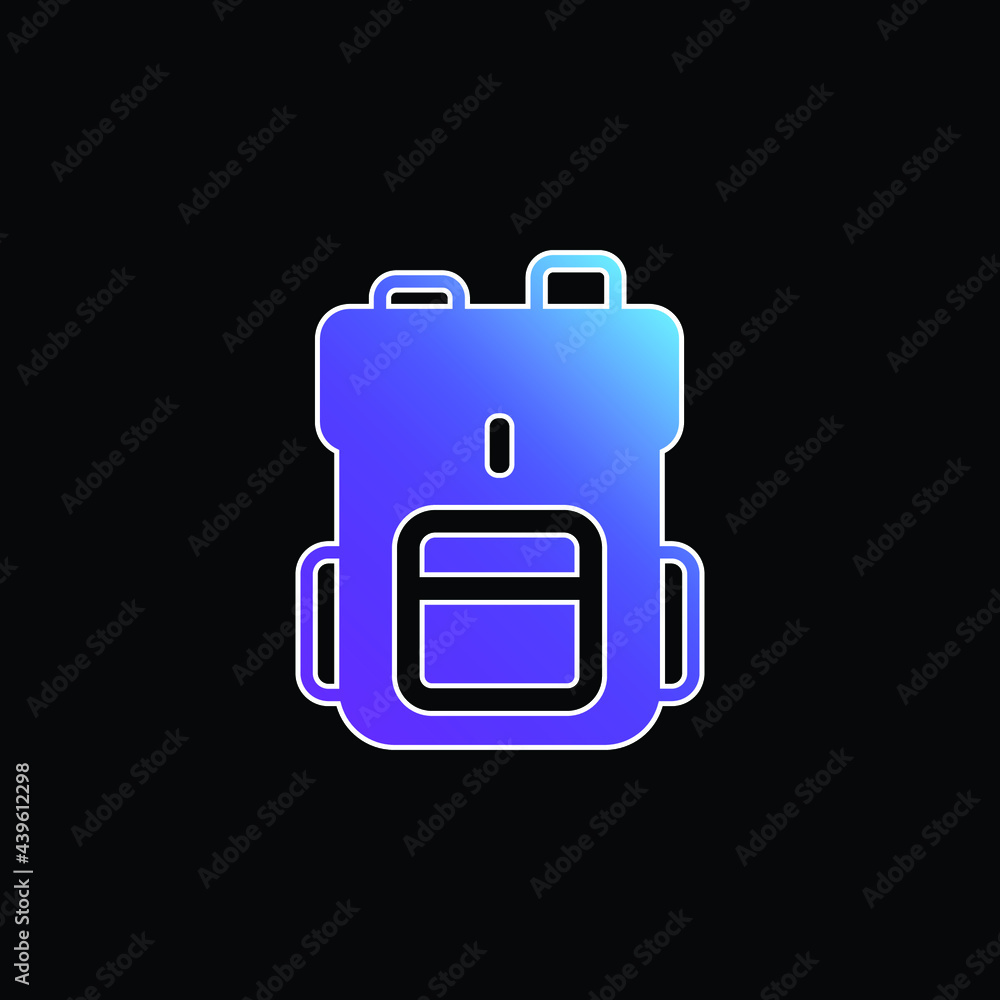 Big Backpack blue gradient vector icon Big Backpack blue gradient vector icon