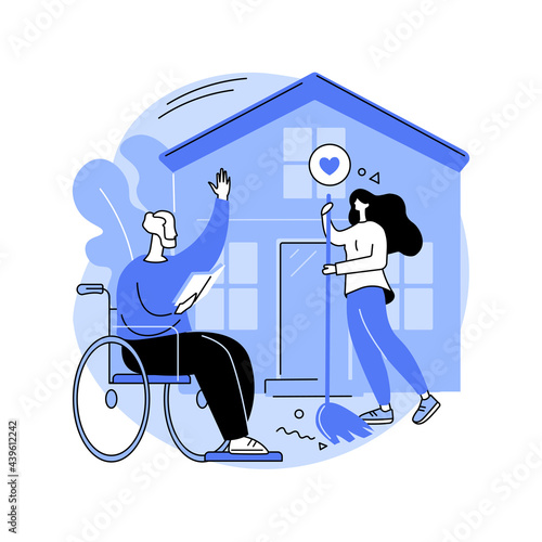 Home help abstract concept vector illustration.