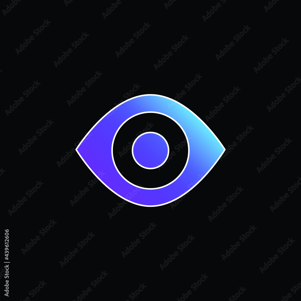 Black Eye blue gradient vector icon Black Eye blue gradient vector icon