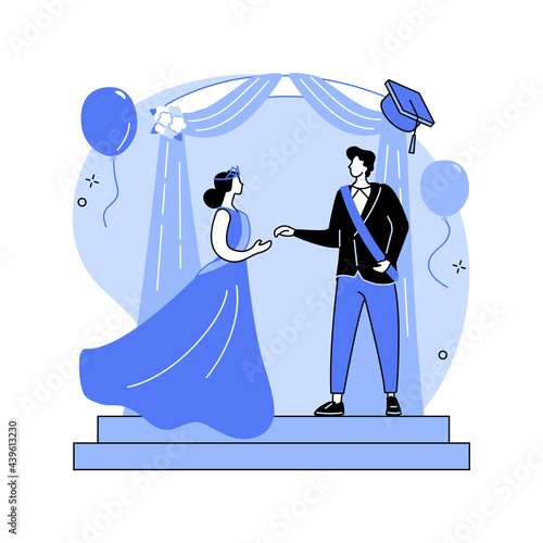 Prom party abstract concept vector illustration.