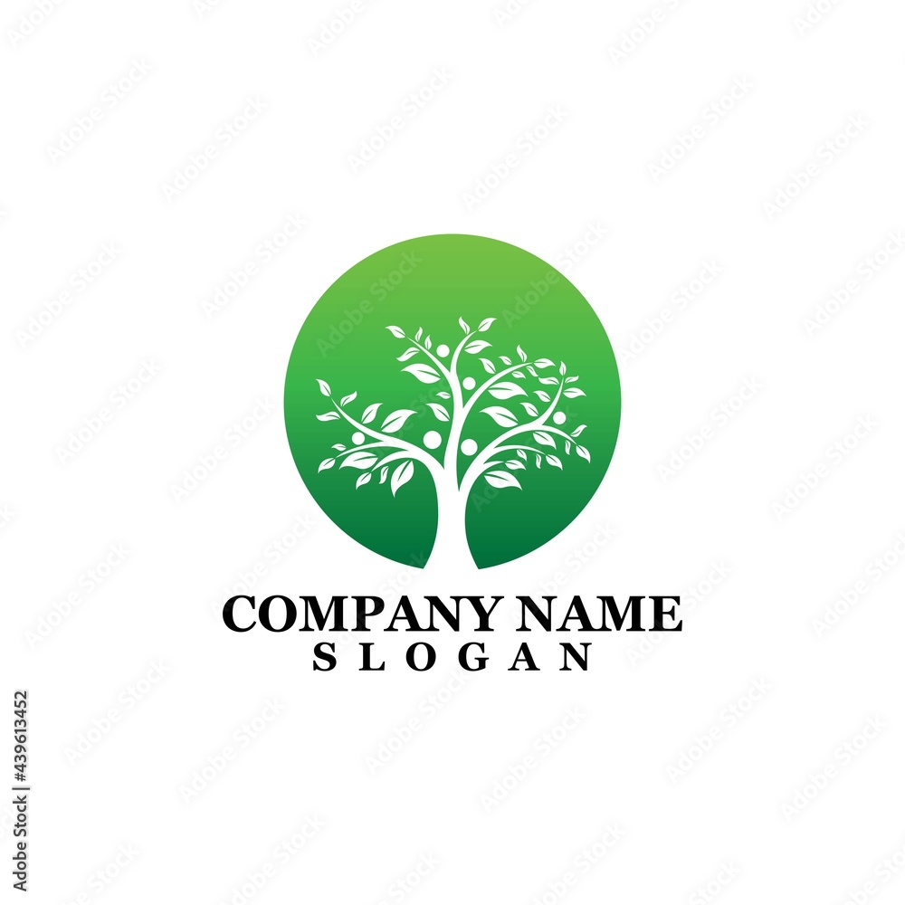 Family Tree Logo Design Vector and Nature lover family Family Tree Logo Design Vector and Nature lover family