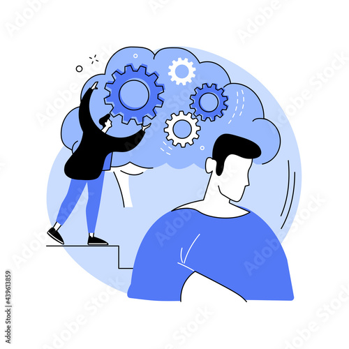 Psychological manipulation abstract concept vector illustration.