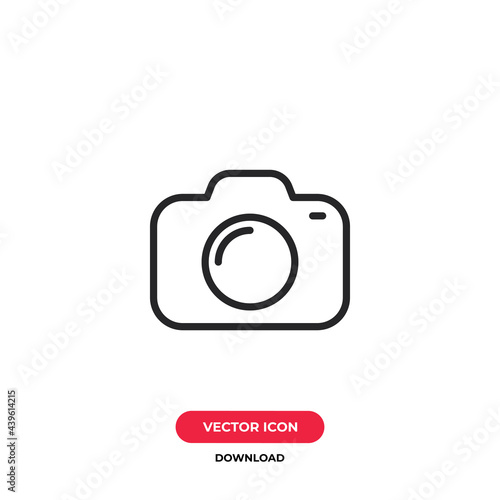 Camera icon vector. Photography sign