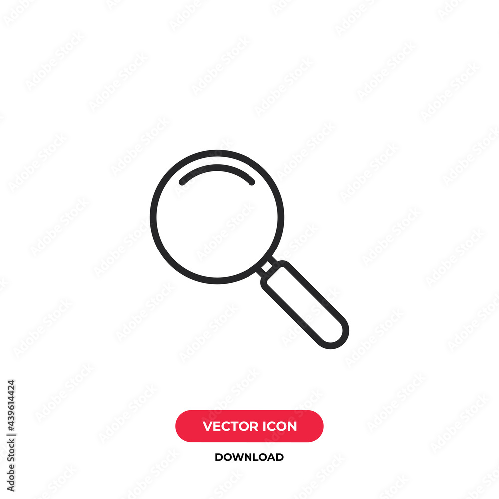 Loupe icon vector. Magnifier sign Loupe icon vector. Magnifier sign