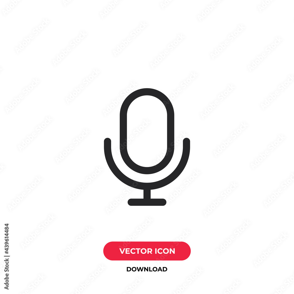 Microphone icon vector. Voice sign Microphone icon vector. Voice sign