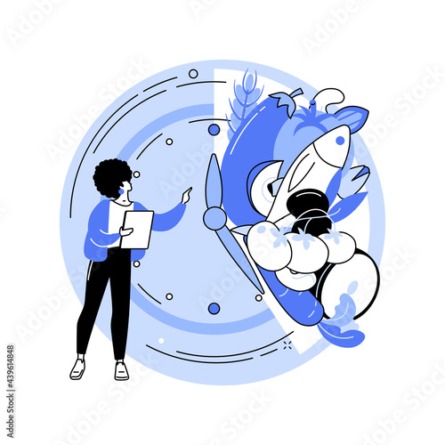 Intermittent fasting abstract concept vector illustration.