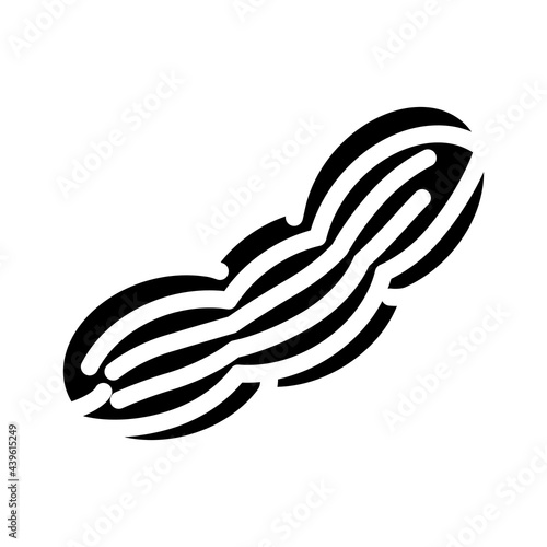 peanut nut glyph icon vector. peanut nut sign. isolated contour symbol black illustration
