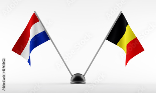 Photography Stand with two national flags