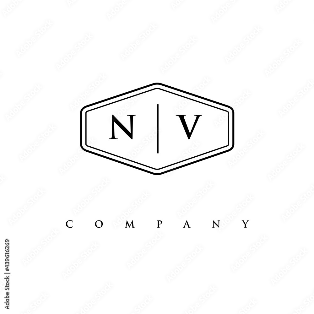 initial NV logo design vector initial NV logo design vector
