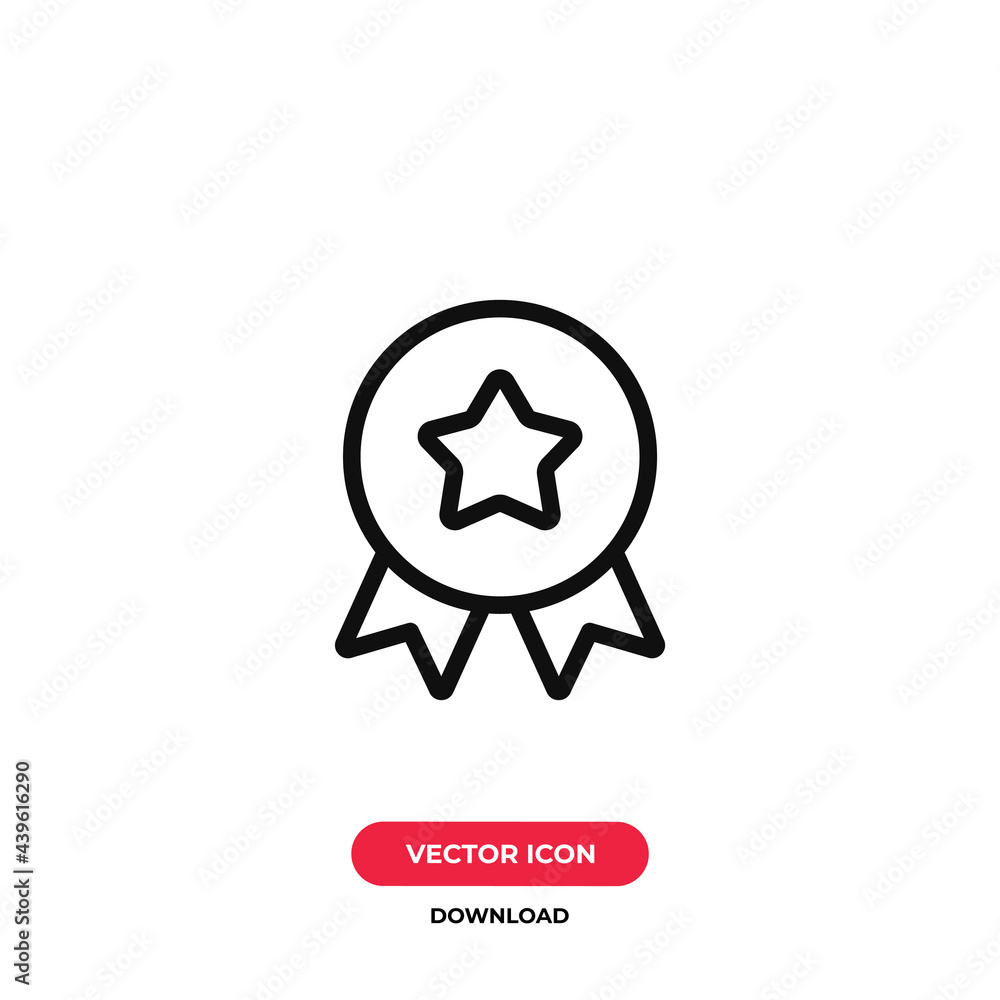 Medal icon vector. Badge sign Medal icon vector. Badge sign