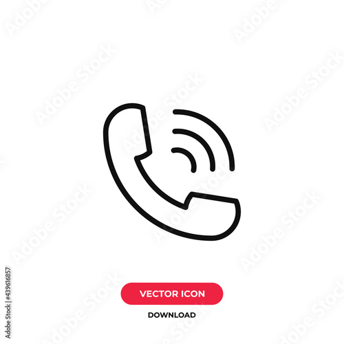 Phone call icon vector. Call sign