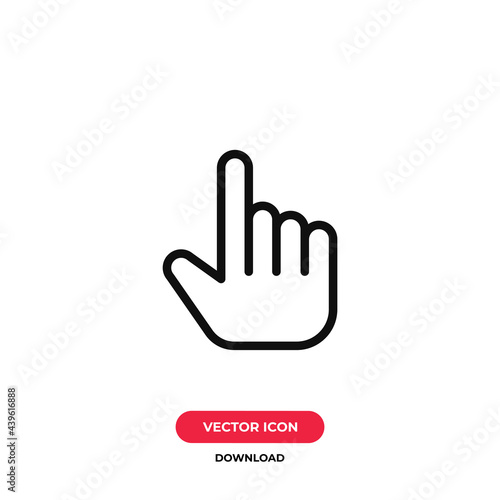 Hand icon vector. Finger sign
