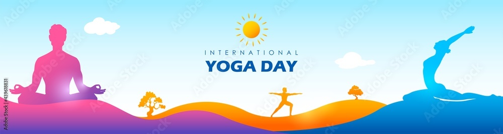 people doing asana and meditation practice for International Yoga Day on 21st June people doing asana and meditation practice for International Yoga Day on 21st June