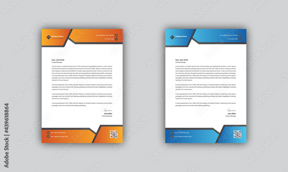 Abstract Corporate Letter Head Template