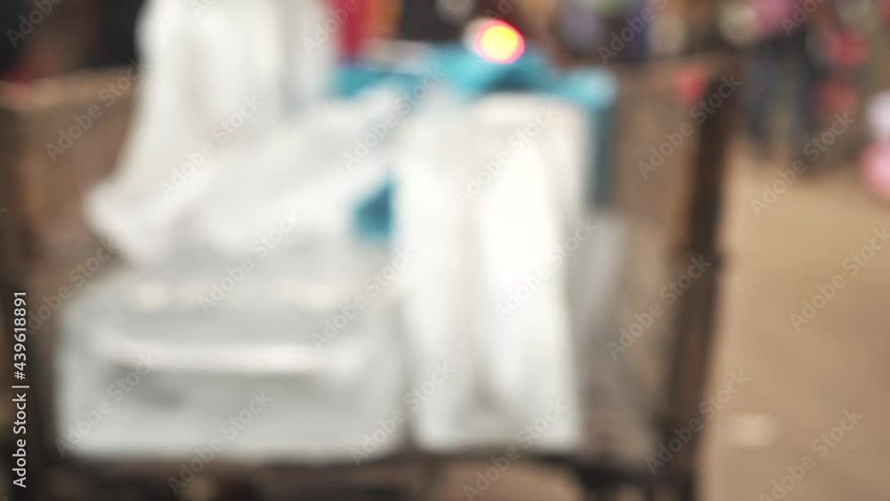 ice sellers on the market in India ice sellers on the market in India