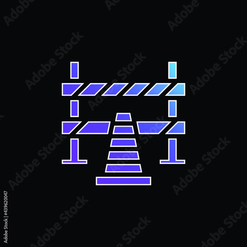 Barrier blue gradient vector icon