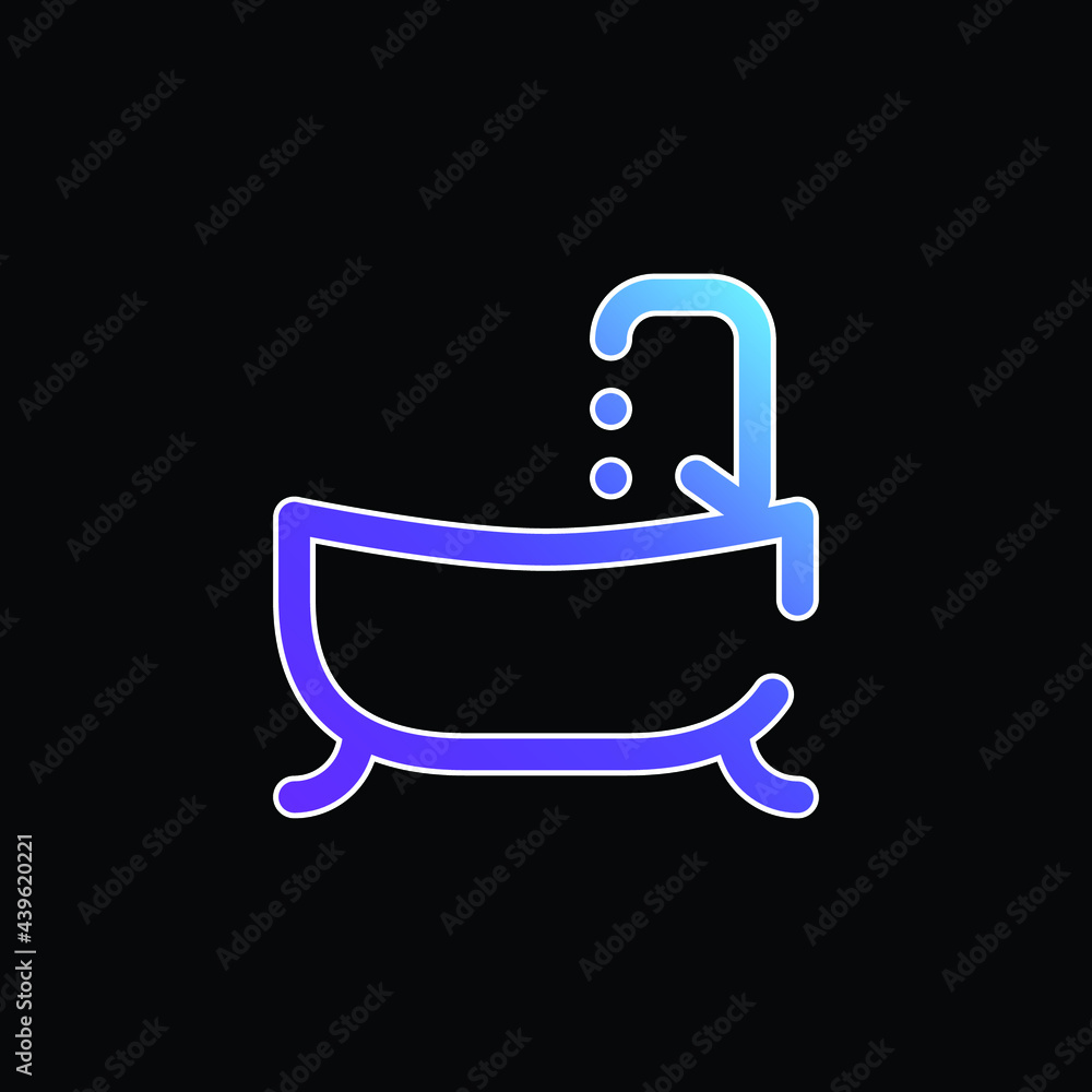 Bathroom blue gradient vector icon Bathroom blue gradient vector icon