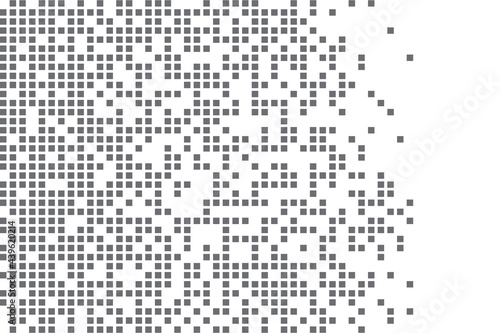 Pixel mosaic. Pixel decay illustration. Falling pixels. Abstract background.