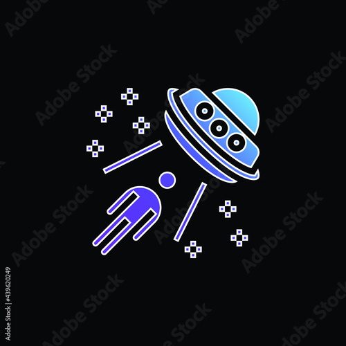 Alien blue gradient vector icon