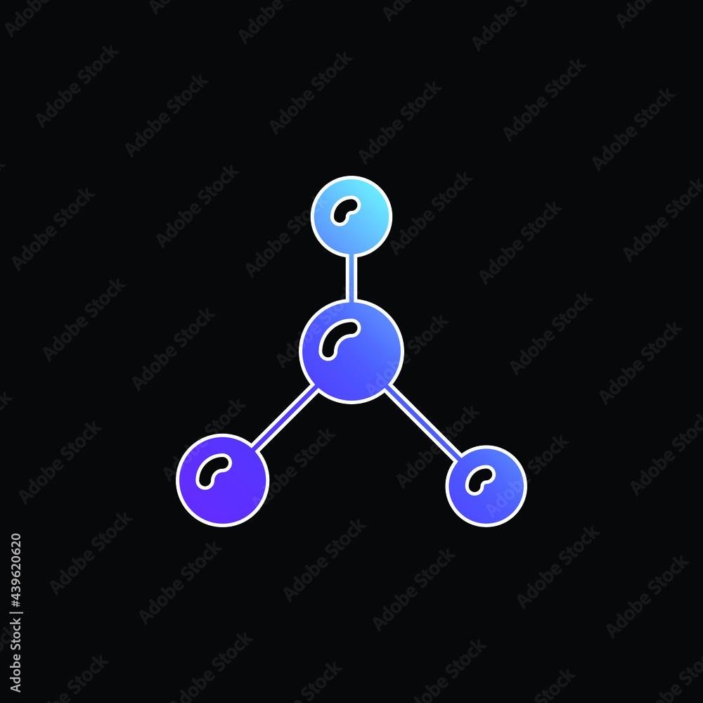 Atoms blue gradient vector icon Atoms blue gradient vector icon