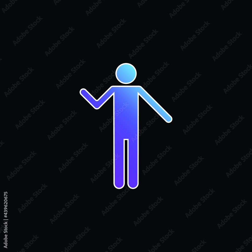 Basic Silhouette blue gradient vector icon Basic Silhouette blue gradient vector icon