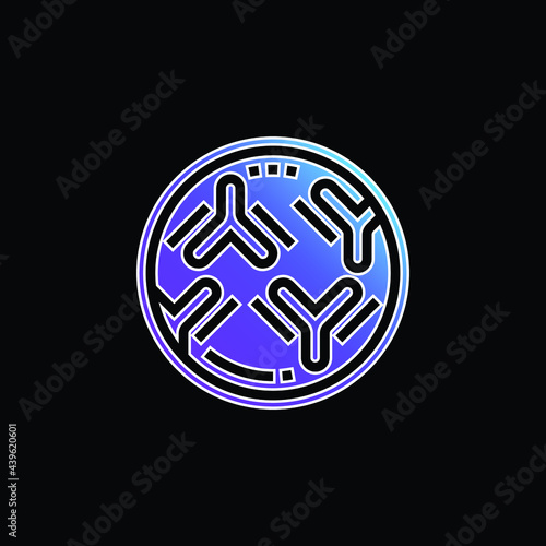 Antibodies blue gradient vector icon