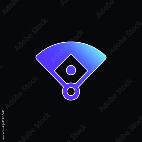 Baseball Diamond blue gradient vector icon