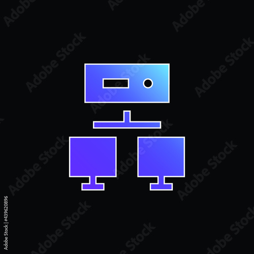 Slika na platnu Balancer blue gradient vector icon