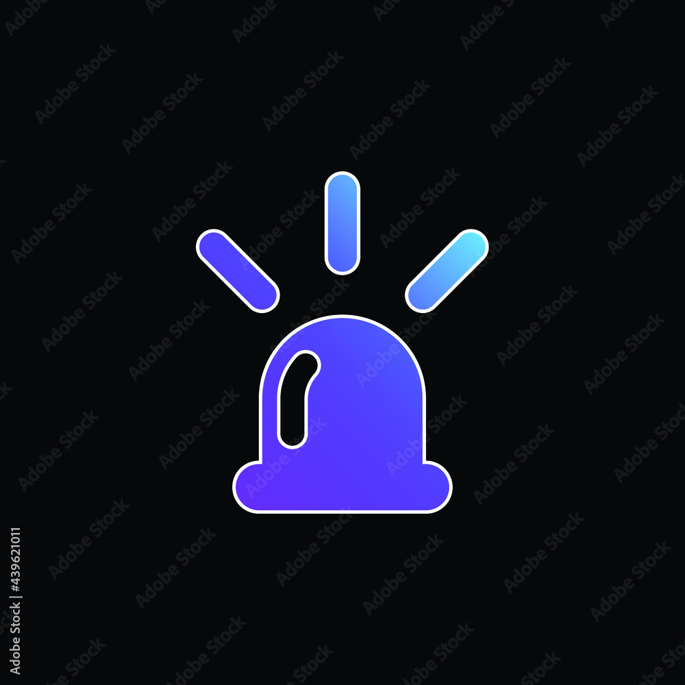 Fototapeta premium Alarm blue gradient vector icon