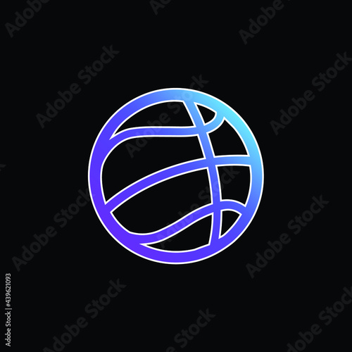 Basketball Ball blue gradient vector icon