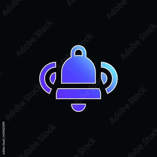 Bell blue gradient vector icon