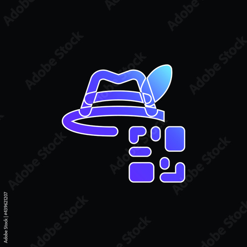 Barcode blue gradient vector icon