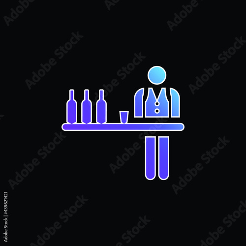 Barman blue gradient vector icon