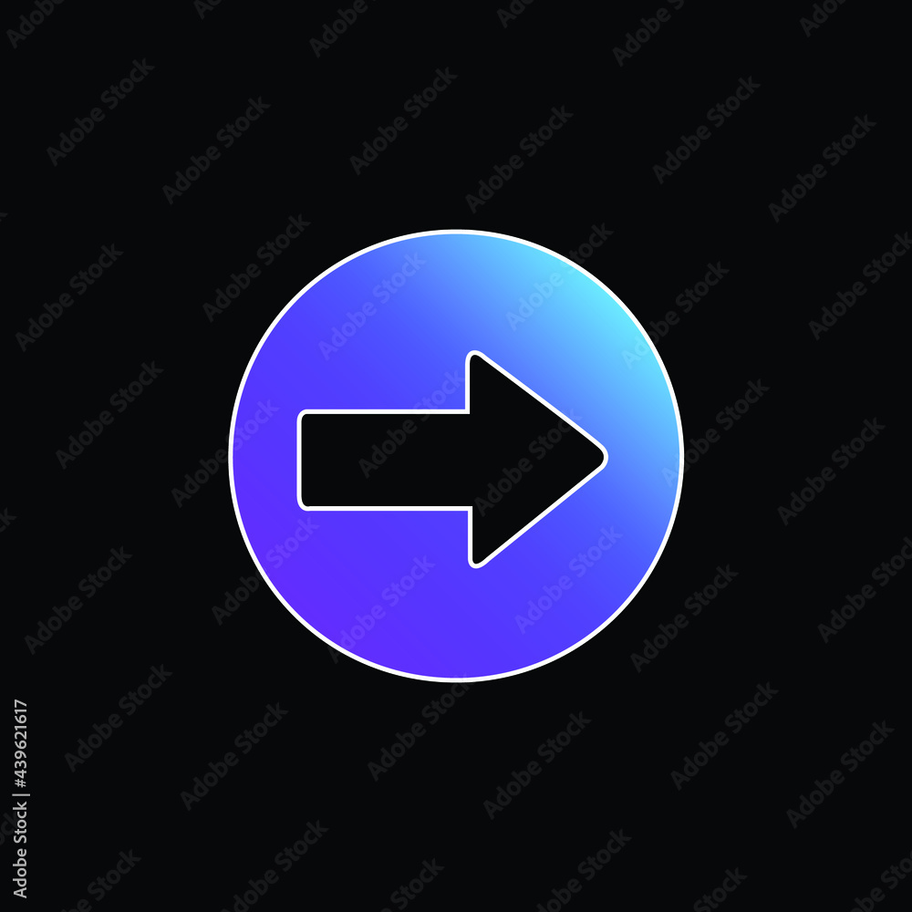 Arrow Pointing To Right blue gradient vector icon Arrow Pointing To Right blue gradient vector icon