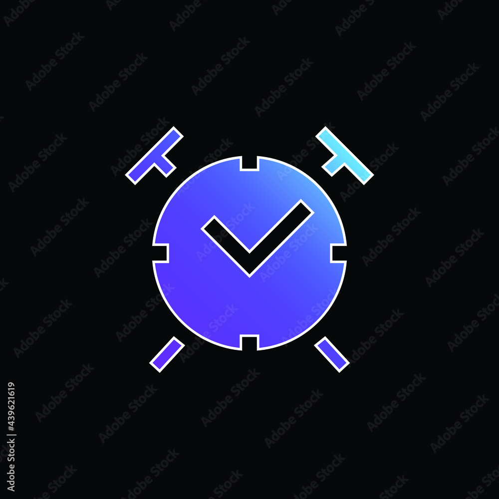 Alarm Clock blue gradient vector icon Alarm Clock blue gradient vector icon