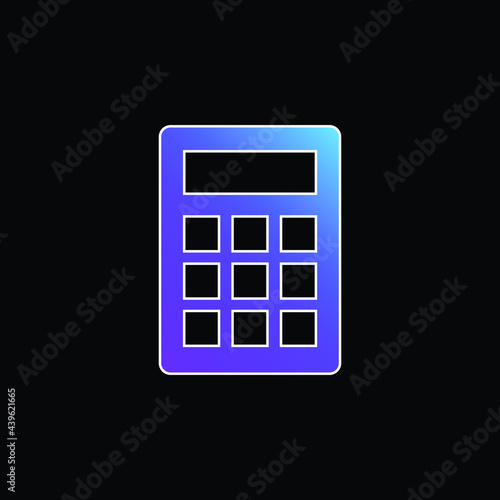 Basic Calculator blue gradient vector icon