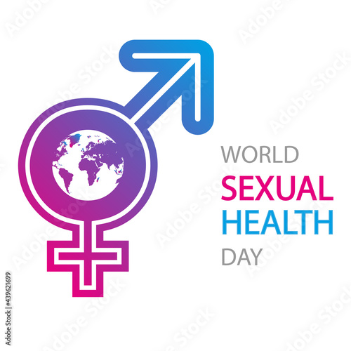 Gender icon for world sexual health day, vector art illustration.