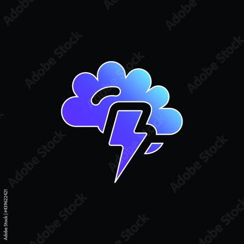 Brainstorming blue gradient vector icon