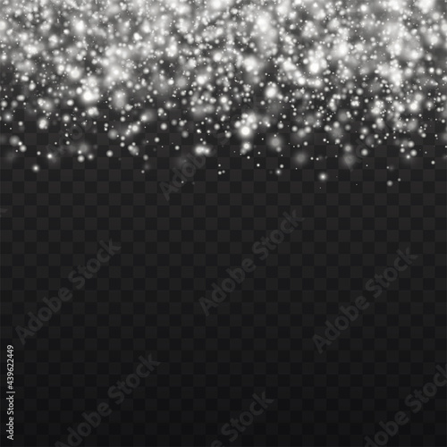 White dust particles, sparkle, shine lights, star.