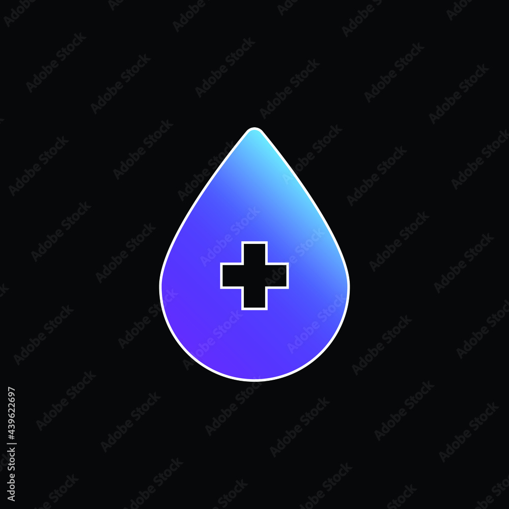 Obraz premium Blood Donation blue gradient vector icon