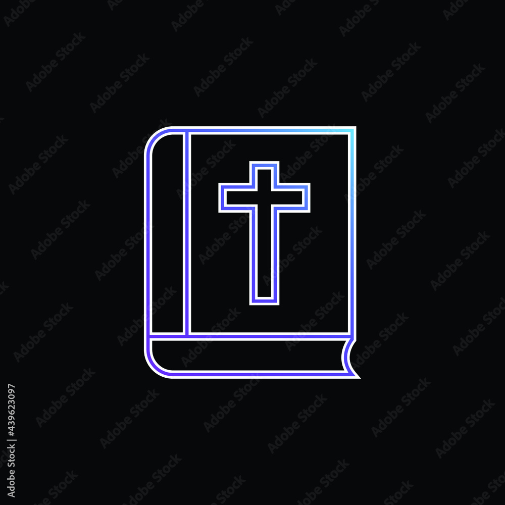 Bible Outline blue gradient vector icon Bible Outline blue gradient vector icon