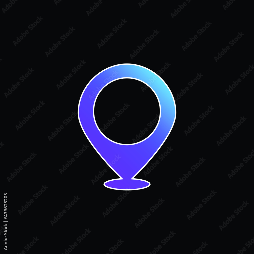 Big Map Placeholder blue gradient vector icon Big Map Placeholder blue gradient vector icon