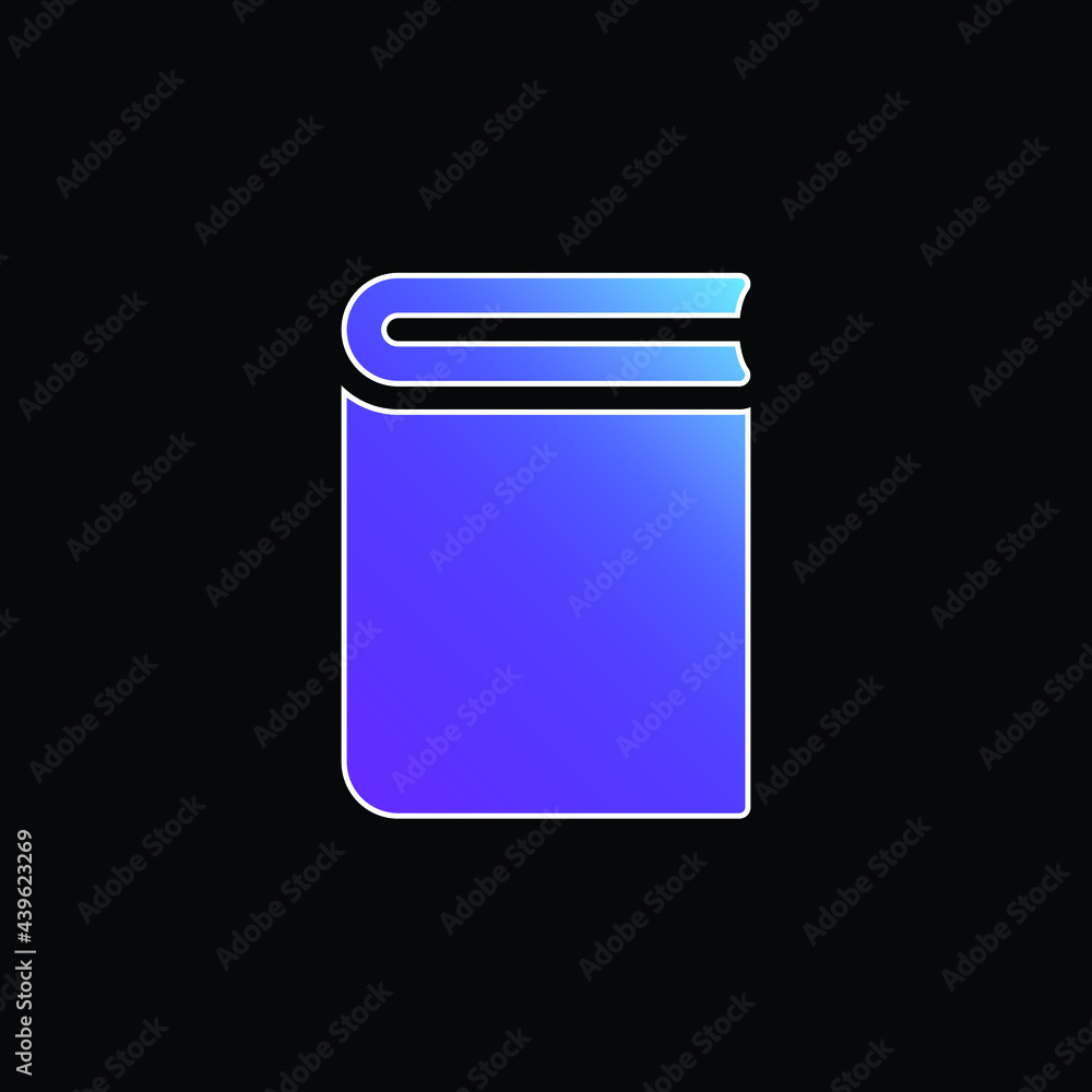 Book blue gradient vector icon Book blue gradient vector icon