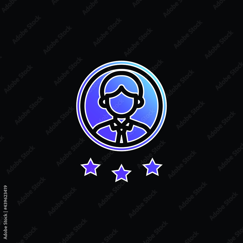 Best Employee blue gradient vector icon