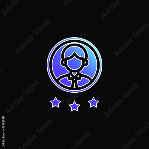 Best Employee blue gradient vector icon