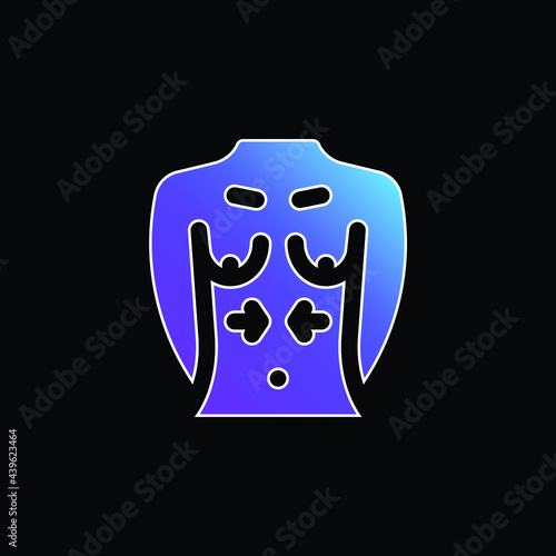 Breast blue gradient vector icon