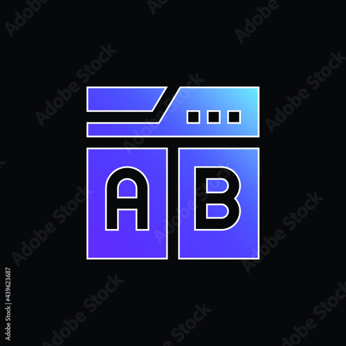 Ab Testing blue gradient vector icon