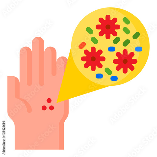 hand flat style icon