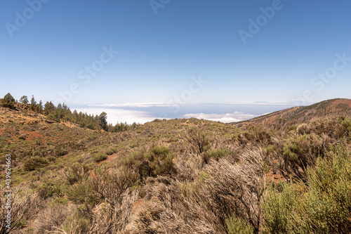 View from the natural park of Teide over the ocean.